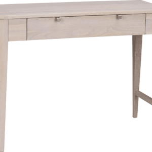 Konsolbord Rowico Confetti i lakeret hvidvasket eg med metaldetaljer og skuffe 100Ã40Ã74 cm